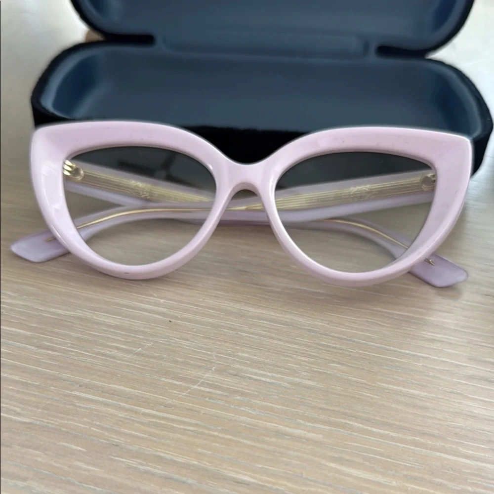 Gucci Pink Cat Eye Glasses NEW - Picture 2 of 3